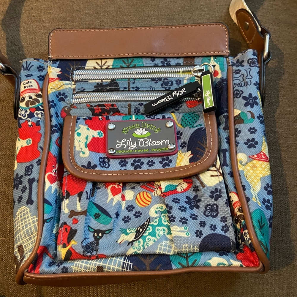 Lily Bloom Dog Design Crossbody